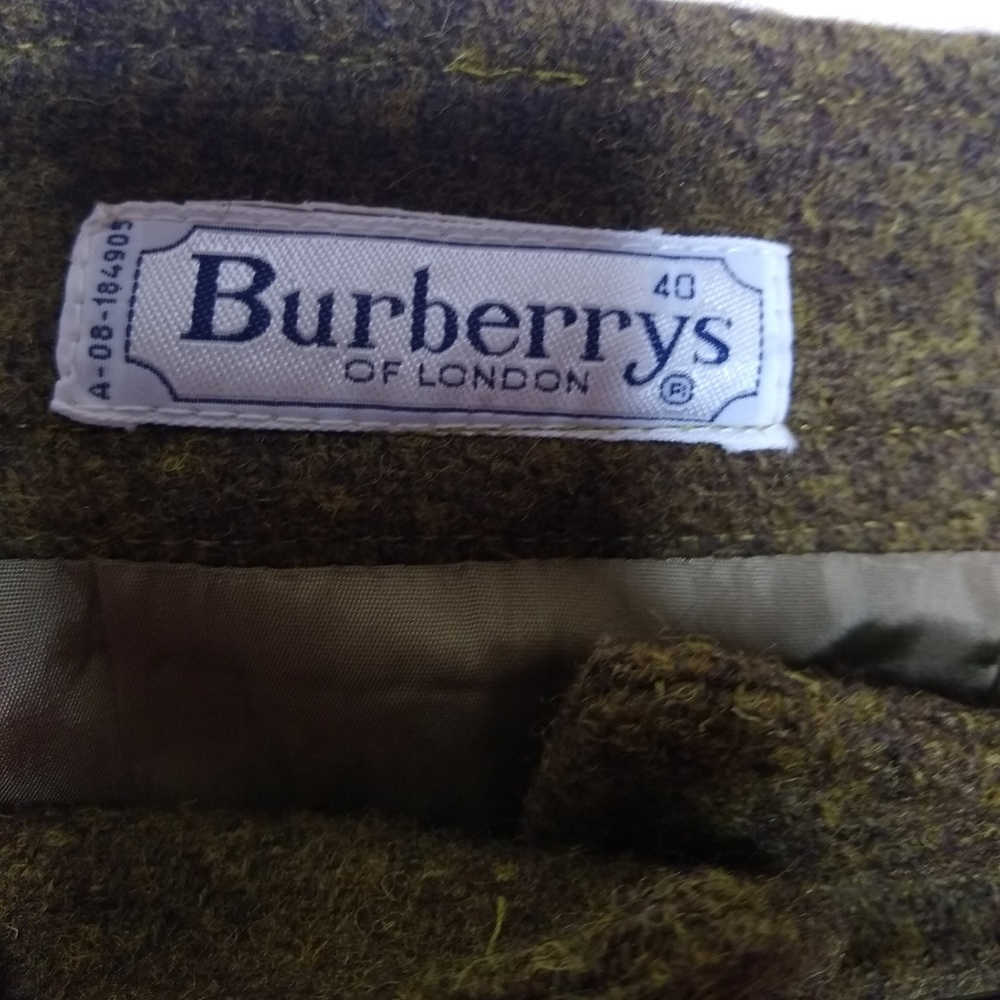BURBERRY OLIVE GREEN HIGH WAISTED PENCIL SKIRT 40 - Picture 4 of 6